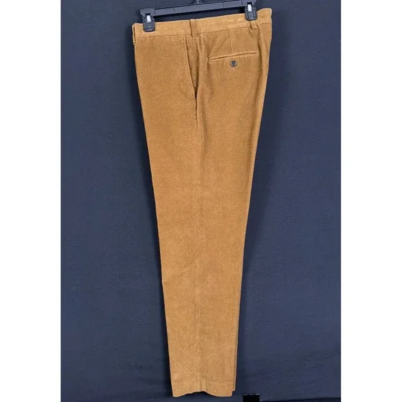 Lands' End Men's Tailored Fit Corduroy Pants Brown 34x30