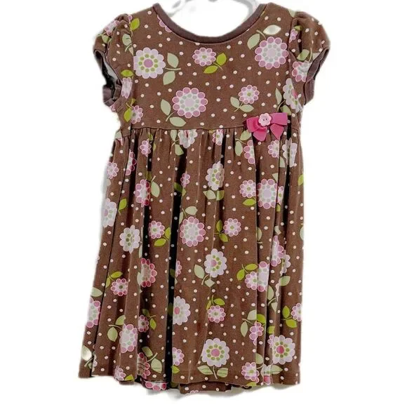 Gymboree Pink and White Puff Sleeve Sundress‎