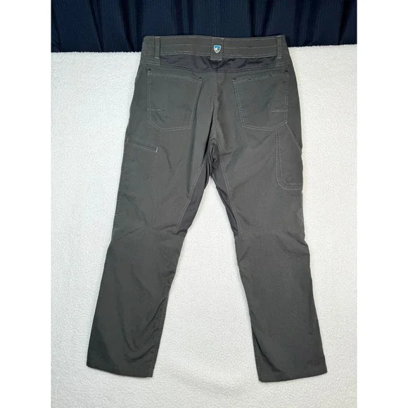Kuhl Radikl Pants Mens 38 Fits 34x29.5 Gray Utility Casual Pocket Hiking Outdoor