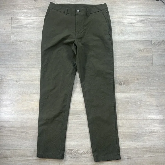 Lululemon ABC 31x31 Classic Fit Trouser Cotton VersaTwill Green LM5AX5S