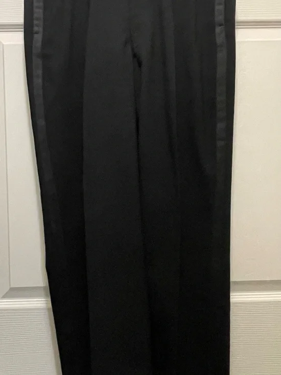 Black Men's Dress Pants - Classic Tuxedo Stripe