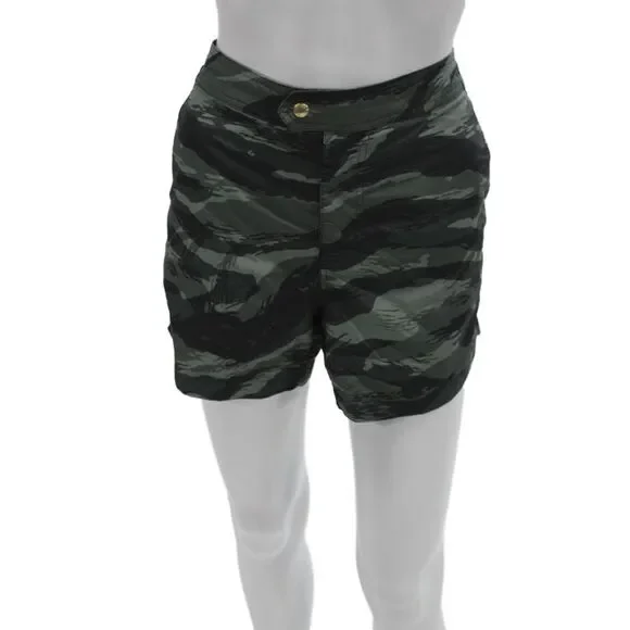 Tom Ford Mens Black Camouflage Buckle Polyamide Shorts Size 46
