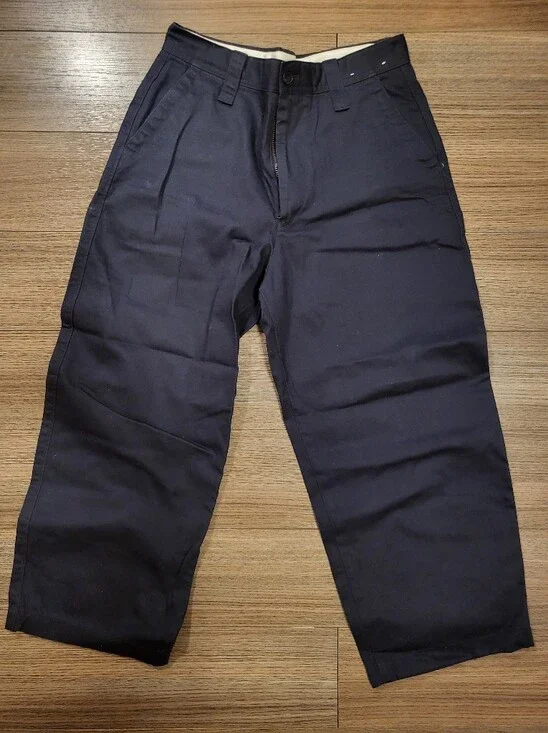 Men's Uniqlo Navy Workwear Chino Pants - Classic Fit