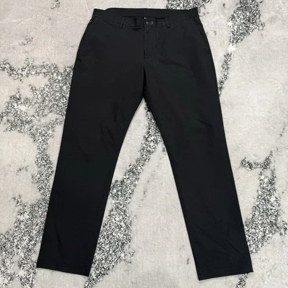 Public Rec Pants Mens Sz 34X32 Black Performance Chino Commuter Travel Stretch