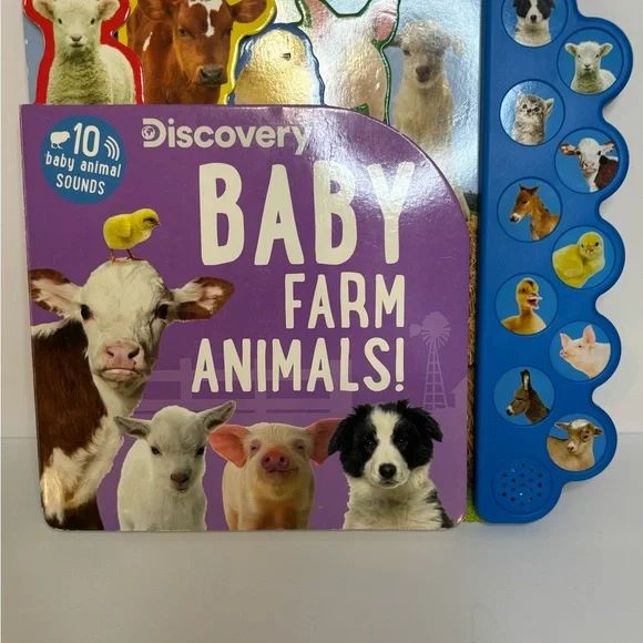 Discovery Baby‎ Farm Animals Sound Book - Purple and Blue
