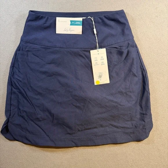 Lady Hagen Womens Tummy Control Pull-On Skort Dark Navy Blue Golf Tennis XS NEW