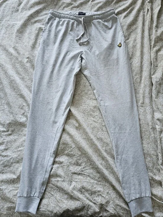 Lyle & Scott Men's Light Gray Jogger Pants Size Small