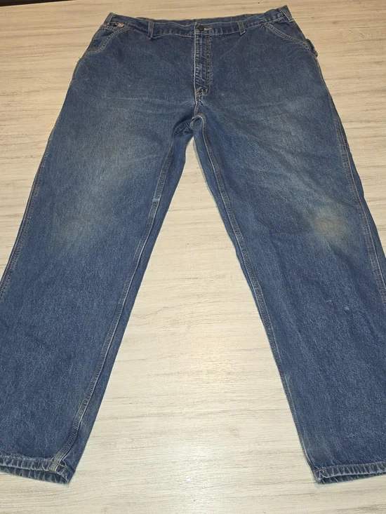 Carhartt FR Denim Carpenter Work Pants Men's Original Fit Jeans Size 42x34