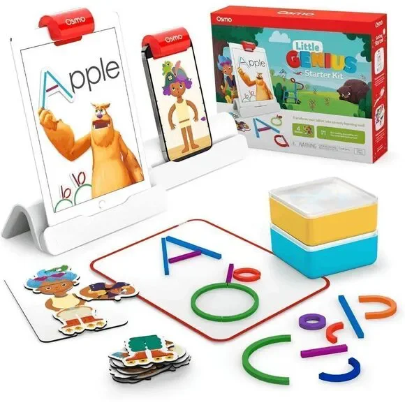 Osmo - Little Genius Starter Kit for iPad & iPhone Problem Solving, Phonics & Cr