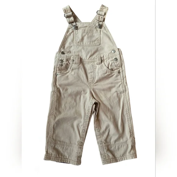 Vintage Y2K 2002 Gymboree beige khaki overalls