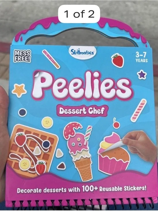 Peelies Dessert Chef Reusable Sticker Activity - Blue & Pink