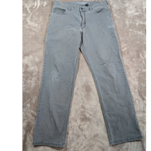 Carhartt Work Pants Mens 34x32 Gray Rugged Flex Relaxed Fit Canvas BN2517-M