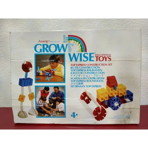 Amway Vintage Grow Wise 51 Piece Top Express Construction Set 1987 with Instruct
