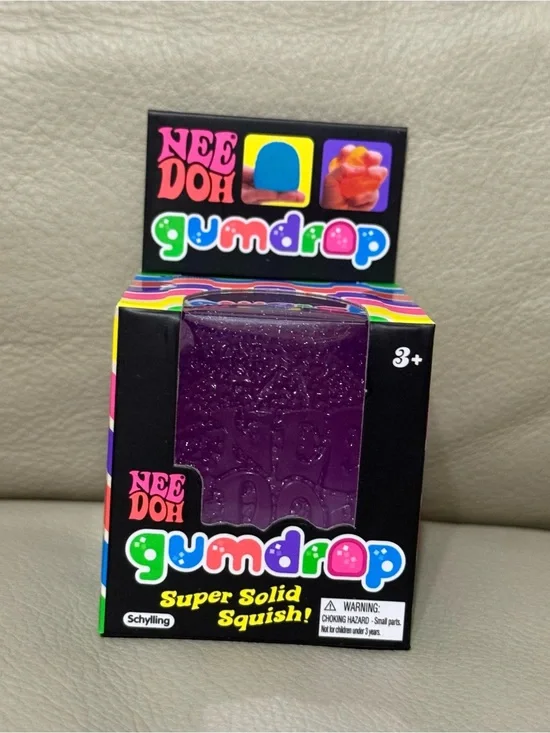 NEW Needoh Gumdrop PURPLE Viral Schylling Squishy Super Solid Squish Authentic!