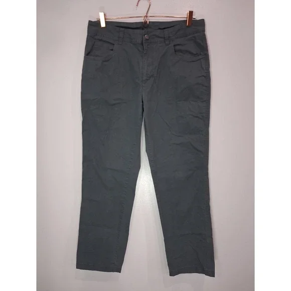 Columbia Mens Regular Fit Chino Pants 32x30 Grey Green AM0449 Stretch Cotton