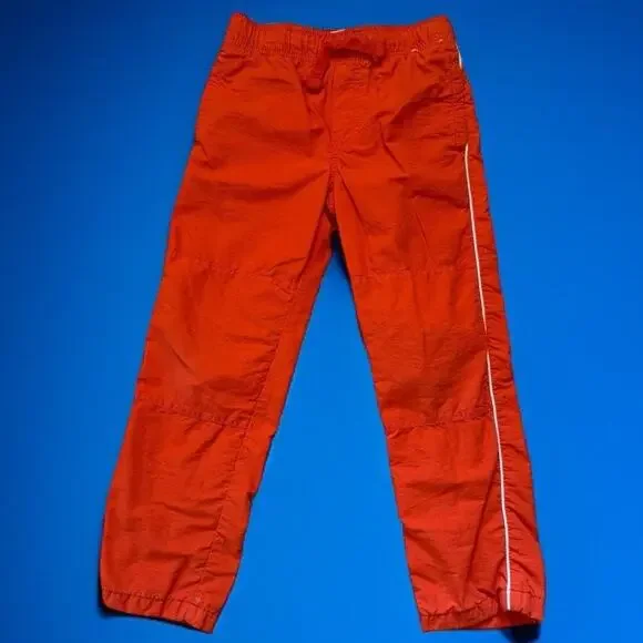 Gymboree Boys Pants‎ Sz 6 Hop n Roll The Gymster Athletic Orange Lined
