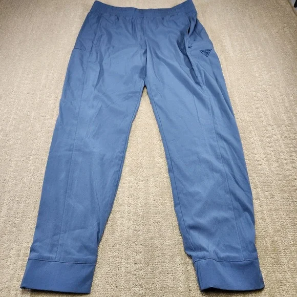 Columbia PFG Pants Men Medium Uncharted Joggers Stretch Woven Blue Outdoor NEW