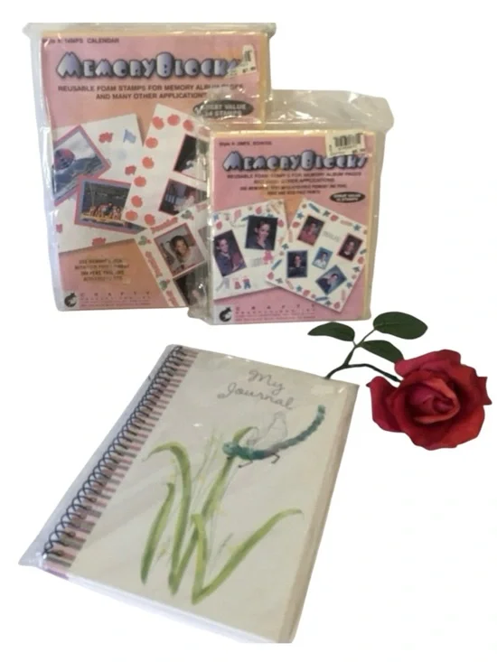 Vintage Crafty Productions Memory Blocks Foam Stamps & Spiral Journal