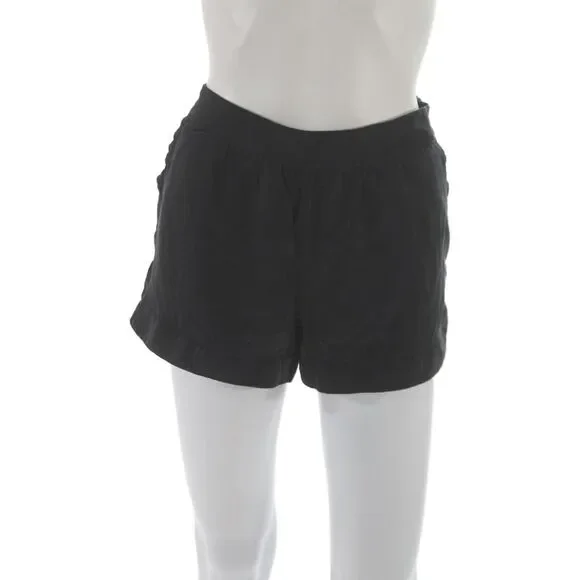 Anine Bing Womens Silk Black Shorts Zip Size M