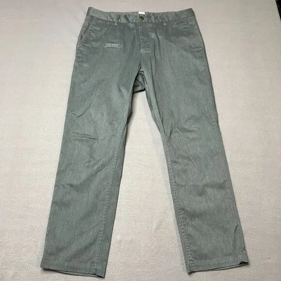 Head Porter Plus Chino Pants Men's Large Green Casual Flat Front Straight Leg