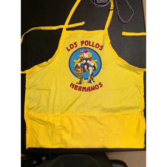 Breaking Bad Los Pollos Hermanos Yellow Apron 50 Fifty TV Show Merch Gus Fring