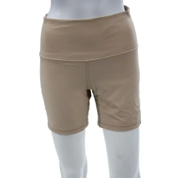 Lululemon Womens Athletic Shorts Beige Nylon Solid Summer Size 8