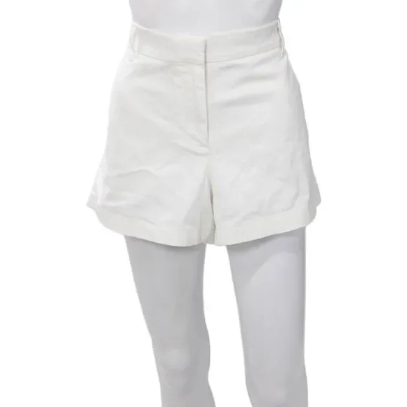 J Crew Unisex Chino White Shorts Cotton Stretch Size 14