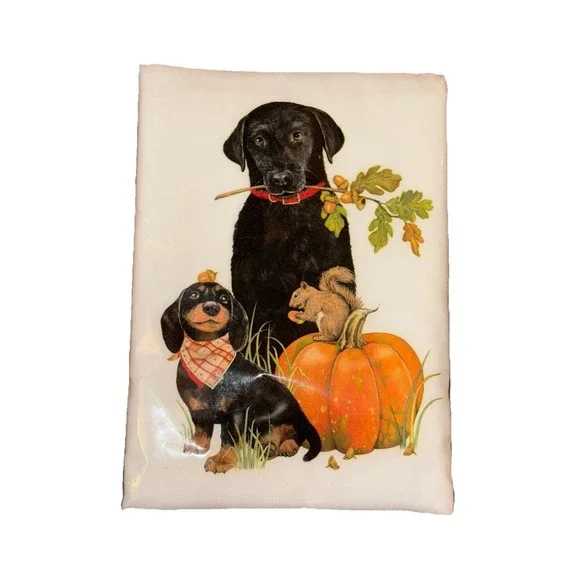 Mary Lake Thompson Flour Sack Towel Dog Lab Dachshund 30 X 30