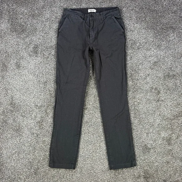 Taylor Stitch Foundation Pant Men 30 Slim Fit Charcoal Grey Organic Cotton Chino
