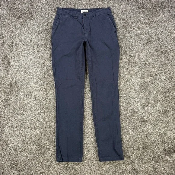 Taylor Stitch The Foundation Pant Mens 30x32 Slim Fit Navy Organic Cotton Chino
