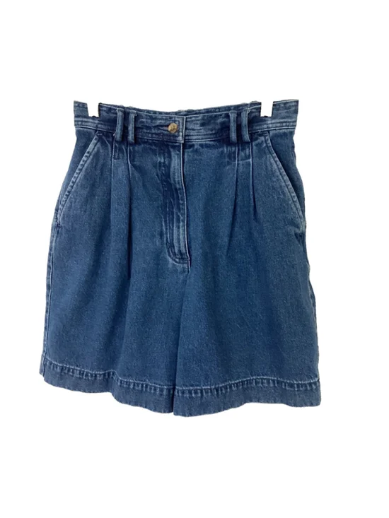Charter Club Vintage Denim Shorts High Waisted Pleated Size 6