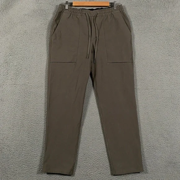 Lululemon Bowline Utilitech Pull-On Pant Men's Large L Brown Tapered Stretch Lab