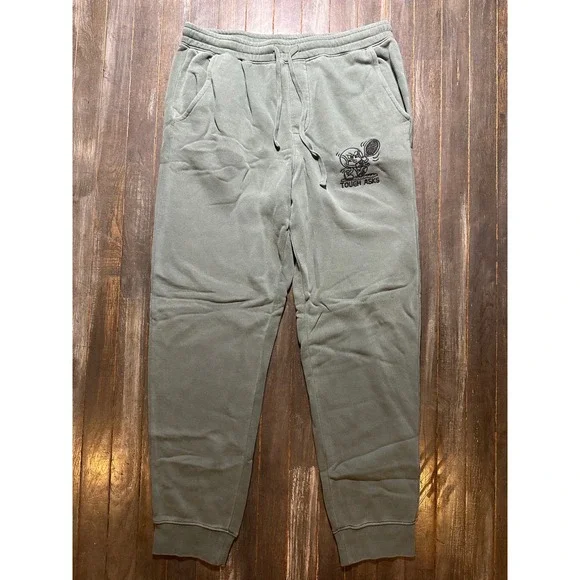 Independent Trading Company Tough Asks Tennis Graphic Sweatpants Green Mens L
