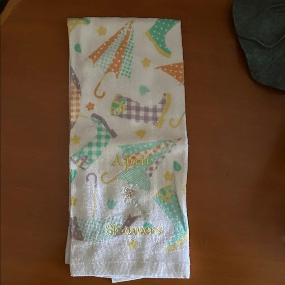 April Showers Umbrella Print Kitchen Towel