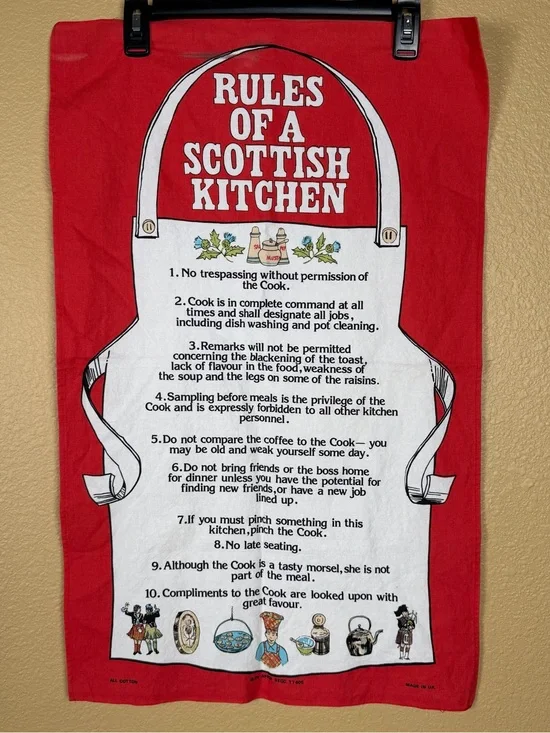 VTG Glen Appin Scotland Kitchen Towels Lot of 2 Scottish Tea Towels Cotton UK
