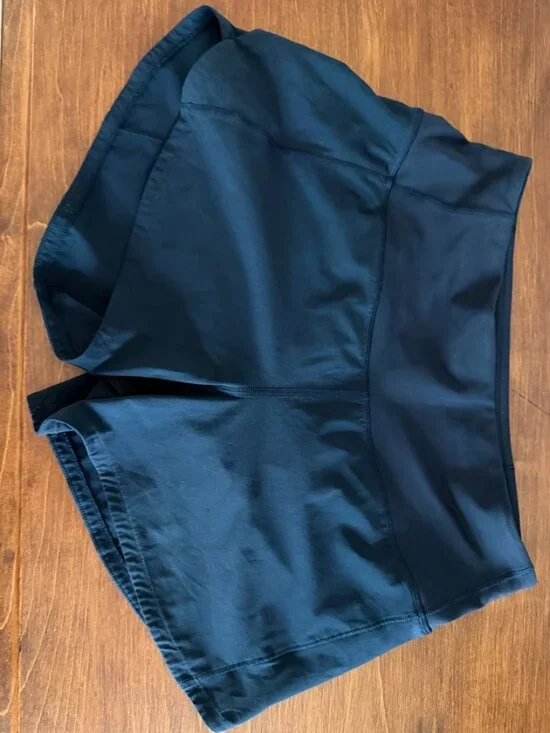 Lululemon Speed Up Mid Rise Shorts Women 4 Black Brief Liner 3.5” Inseam Running