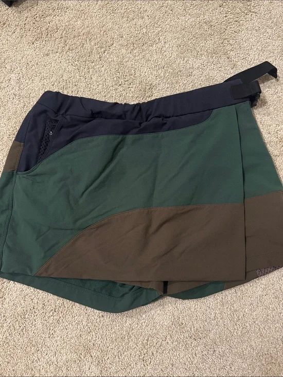 Outdoor Voices Green and Brown Active Skort