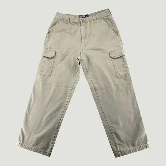 Chaps Ralph Lauren Tan Cargo Pants Men’s 33x30 Cotton Utility Workwear