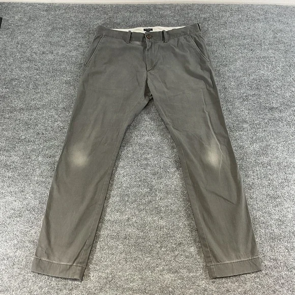 J.Crew Flex Skinny Chino Pants Men's 32x30 Gray Stretch Slim Fit Casual Modern D