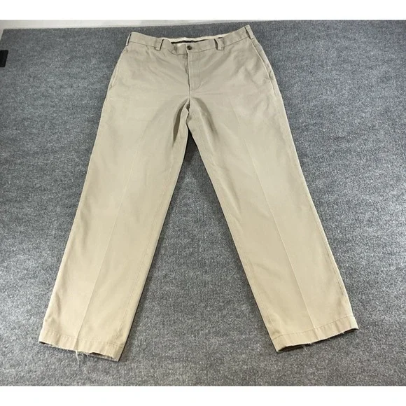 Brooks Brothers Advantage Chino Clark Pants Mens 36x31 Khaki 100% Cotton Dress C