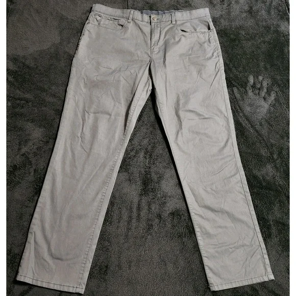 English Laundry Pants Mens Size 40x32 Gray Straight Leg Chino 5 Pocket Casual