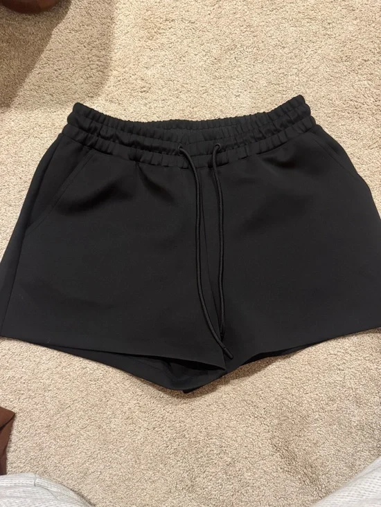 Good American Women’s Black Elastic-Waist Athletic Shorts