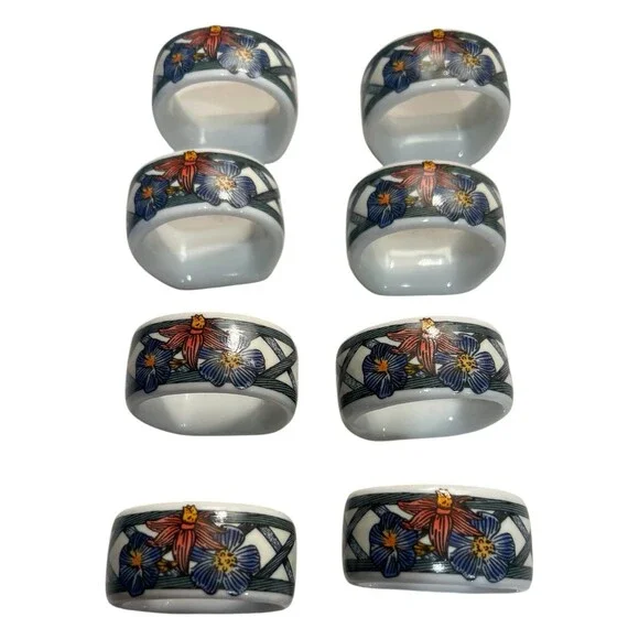 8 Dansk Nordic Garden Napkin Rings 2