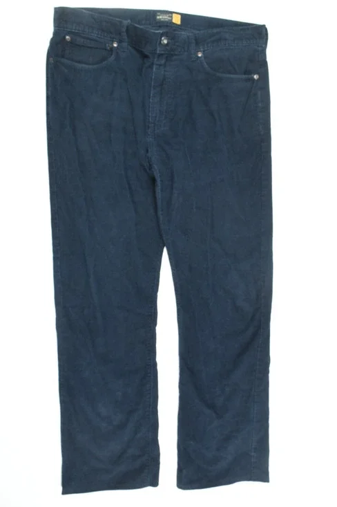 J.Crew Straight Fit Corduroy Pants Mens 36x32 (37x30) Blue Slim 5-Pocket Cotton