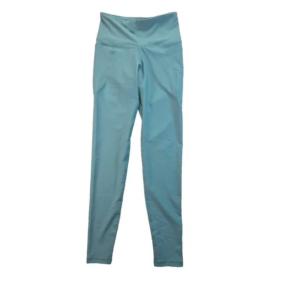 Old Navy Go-Dry High Rise Moisture Wicking Leggings Active Aqua Solid S