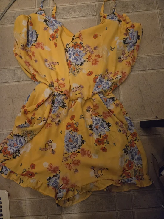 Yellow Floral Summer Romper