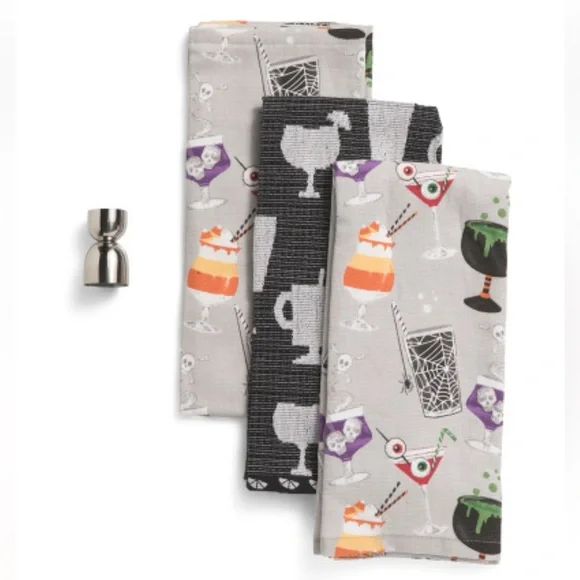 Creepy Cocktails Kitchen Towel & Jigger Set