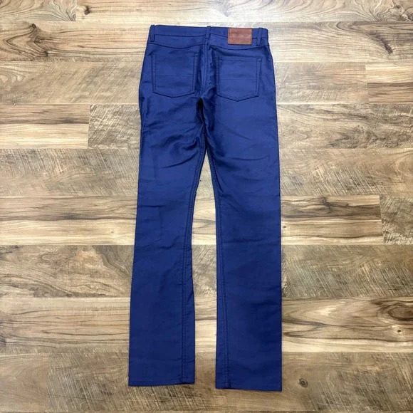 Gustin Pants Mens 30x34 Blue Slim Fit Chino Heavy Twill Cotton Workwear Casual