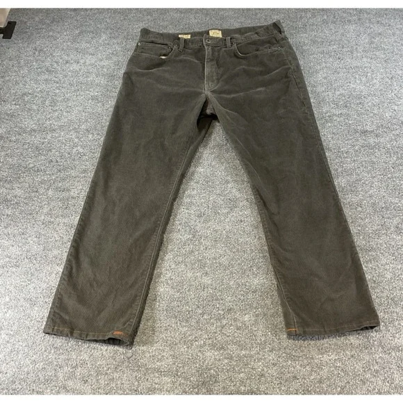 J Crew 770 Straight Fit Corduroy Pants Mens 35x32 Brown Cotton Corduroy Casual F