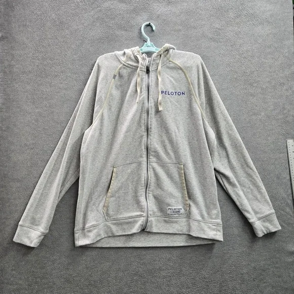 Rhone‎ X Peloton Men Hoodie XL Gray Logo Embroidery Graphic Print